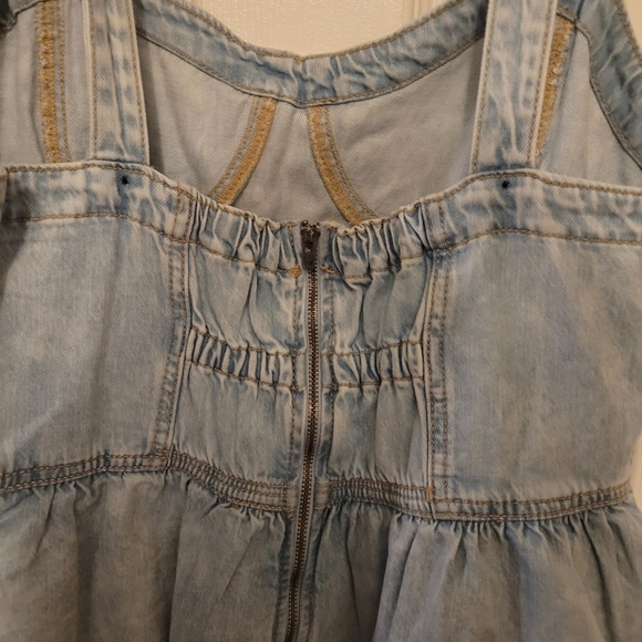 American Eagle Denim Jean Ruffled Layered Dress - Picture 7 of 9